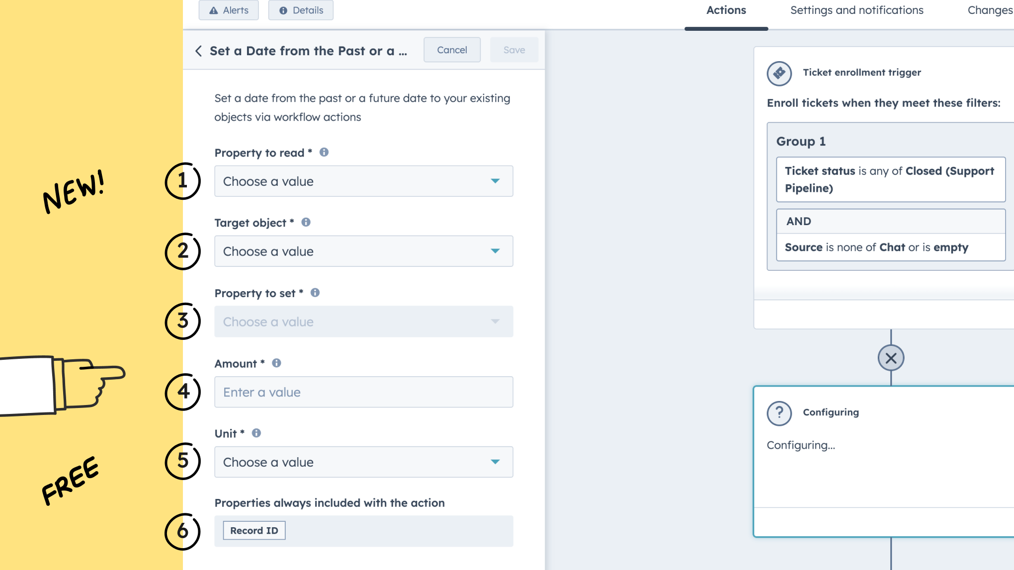 Set the missing days and get your Future or Past Date property